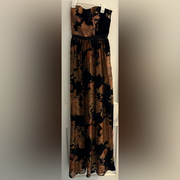 Anthropologie Erin by Erin Fetherston Velvet Maxi Dress Size 8 - Picture 1 of 5